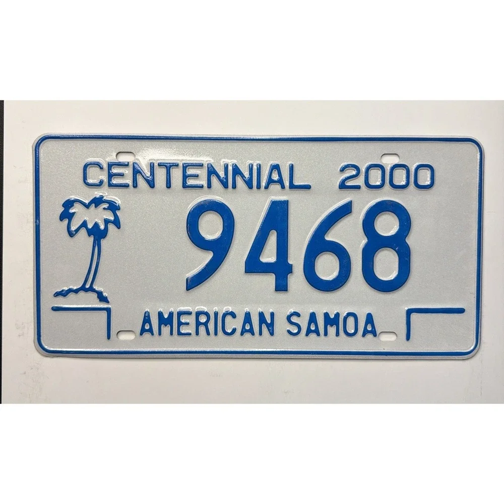 American Samoa 2000 CENTENNIAL License Plate # 9468